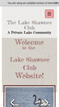 Mobile Screenshot of lakeshawneeclub.org